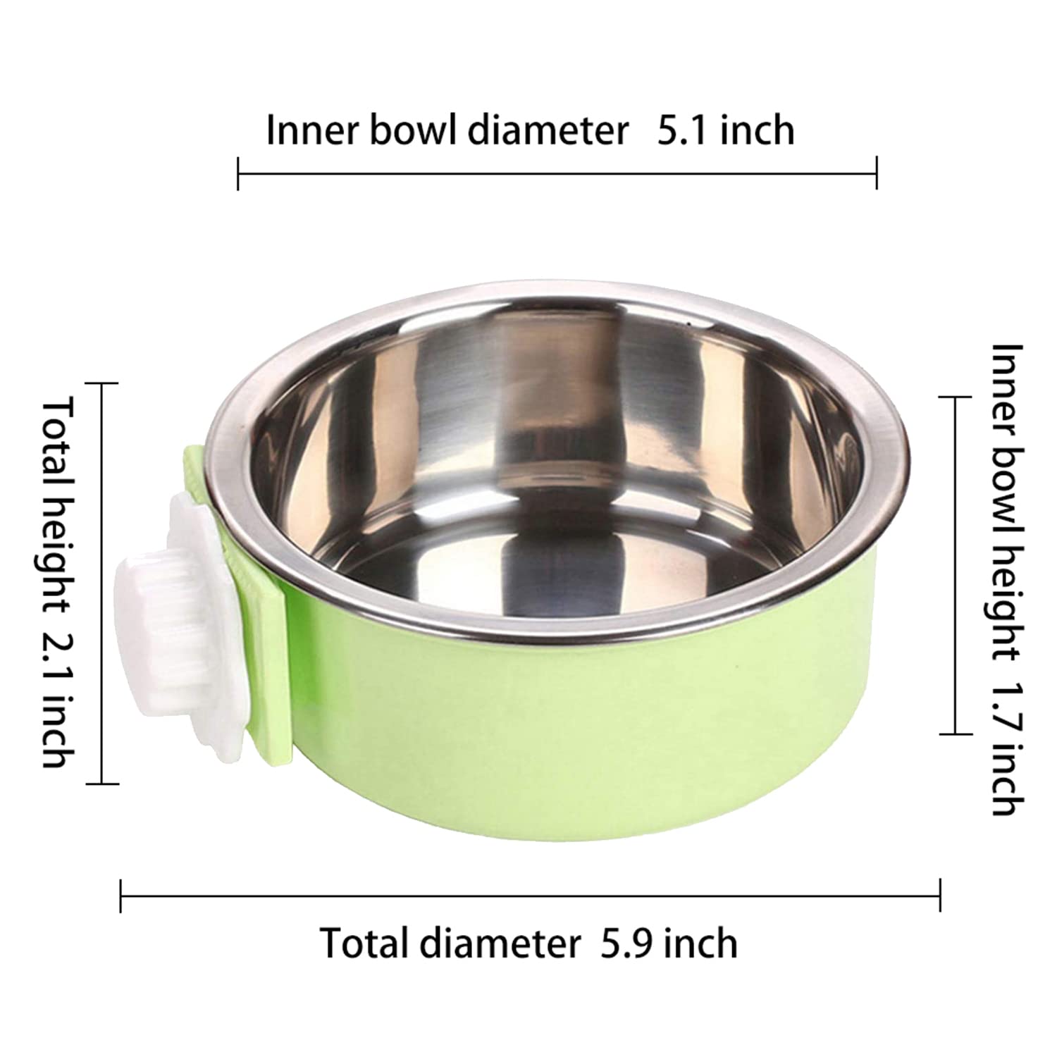 Qiyadin dog crate bowl holder PP keeps bowls secure inside cages.
