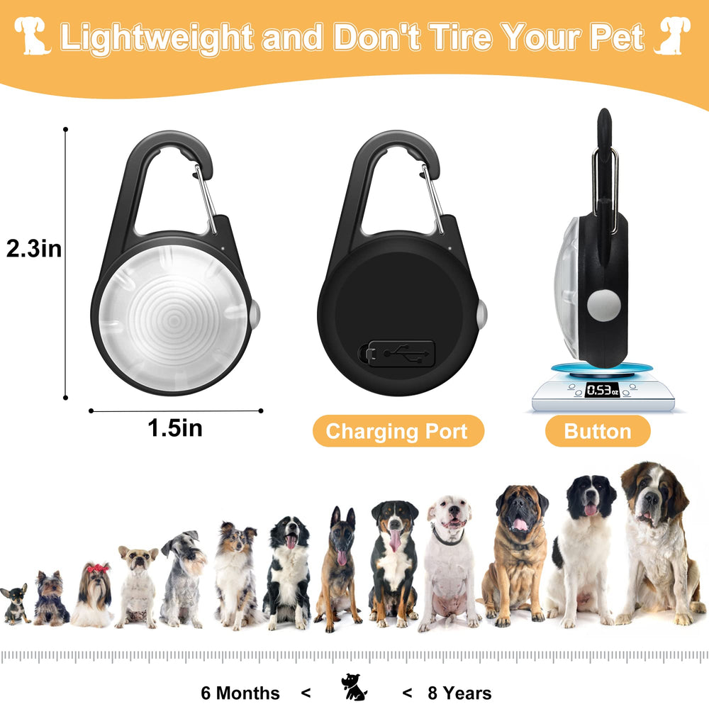 QIZIYARDALL pack de dos luces para collar de perro ideal para salidas