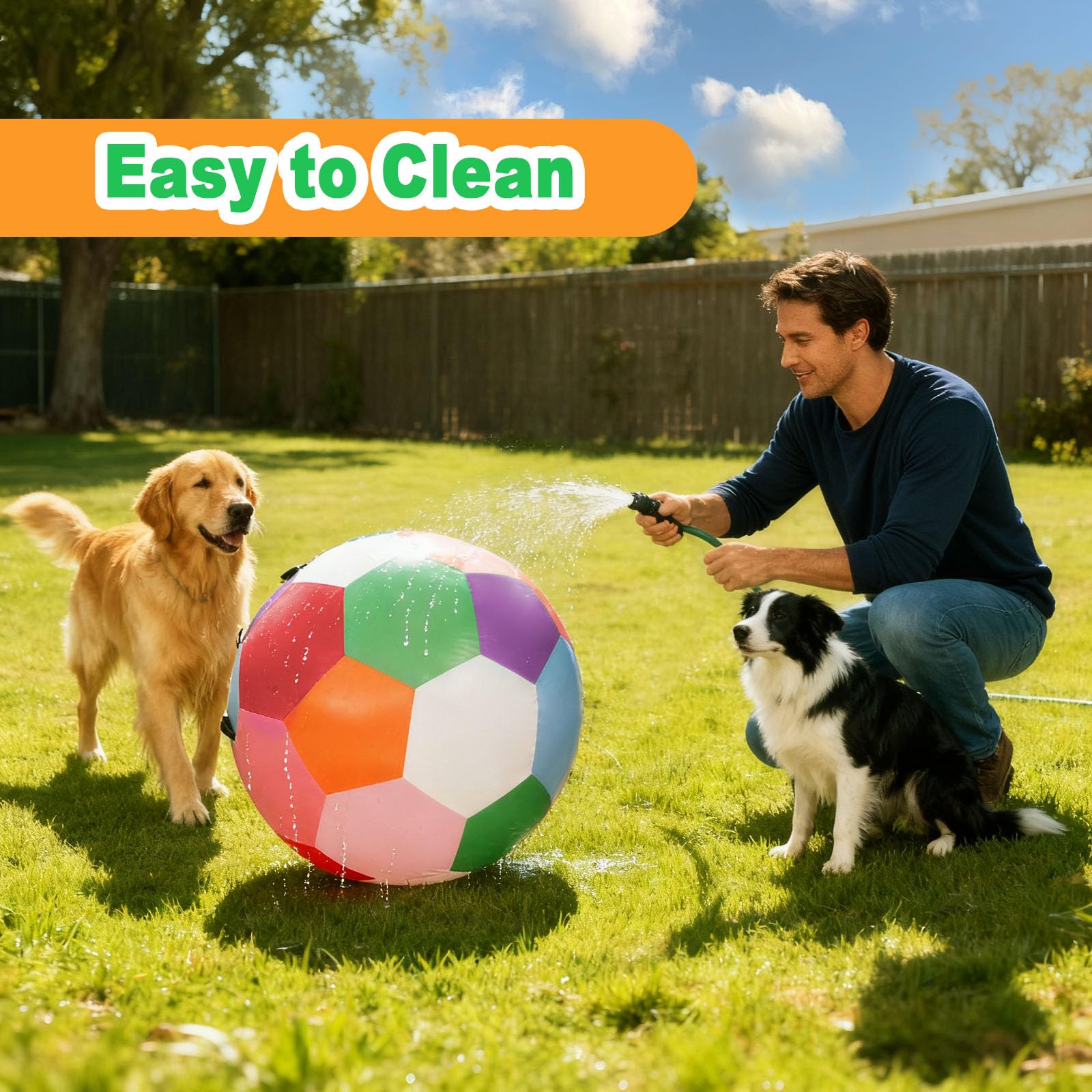 Qlfyuu Herding Ball ideal for large breeds like shepherds and collies.