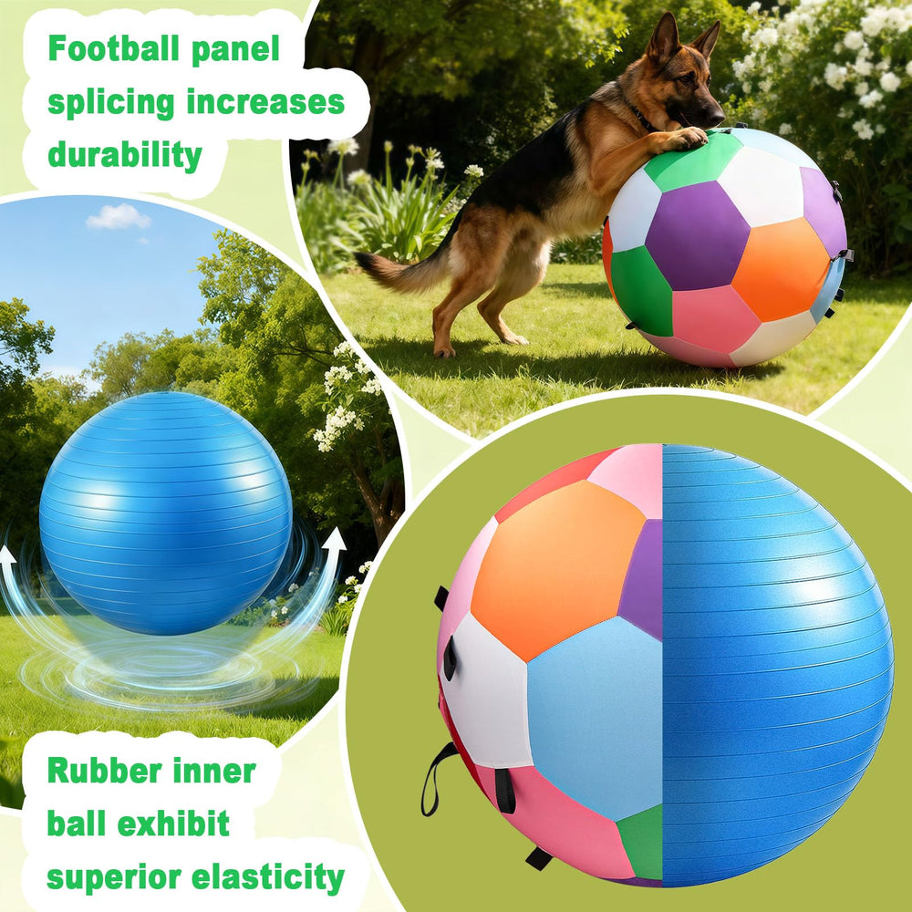 Qlfyuu Herding Ball vibrant colors attract dogs and boost outdoor play.