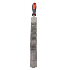 Qlvily 18-inch hoof rasp with rubber handle for durable trimming and control.