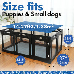 Qoility dog playpen 24-inch high provides secure space for small dogs indoors