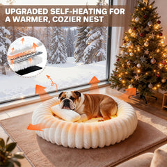 QOKO donut dog bed inner plush offers cloud-like softness for lounging