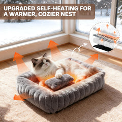 QOKO plush rabbit fur bed closeup—soft cloud-like comfort for naps