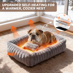 QOKO plush rabbit fur dog bed closeup for ultra-soft comfort