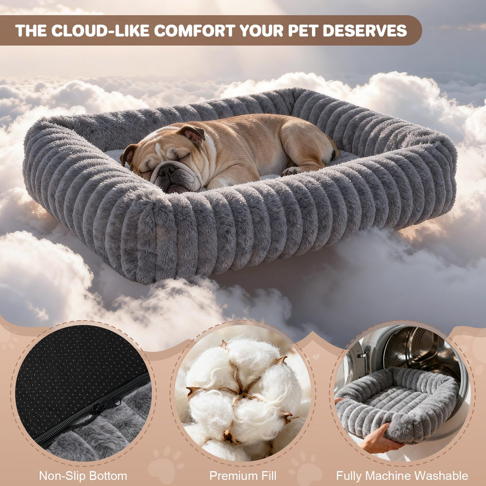 QOKO removable cover bed being machine washed for easy cleanup