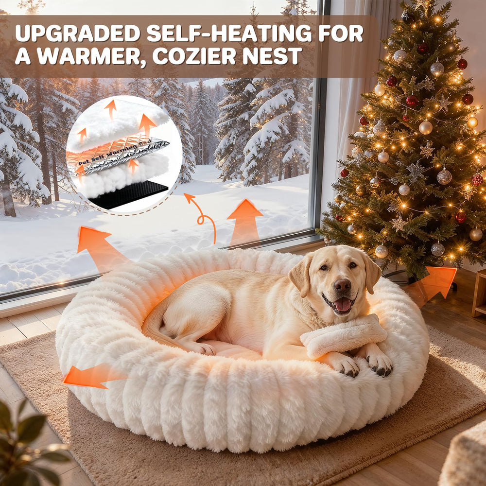 QOKO Self-Warming Bed inside view; nest-like comfort for bigger breeds.