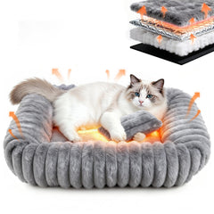QOKO self-warming bed top view—cozy shelter reflecting pet warmth