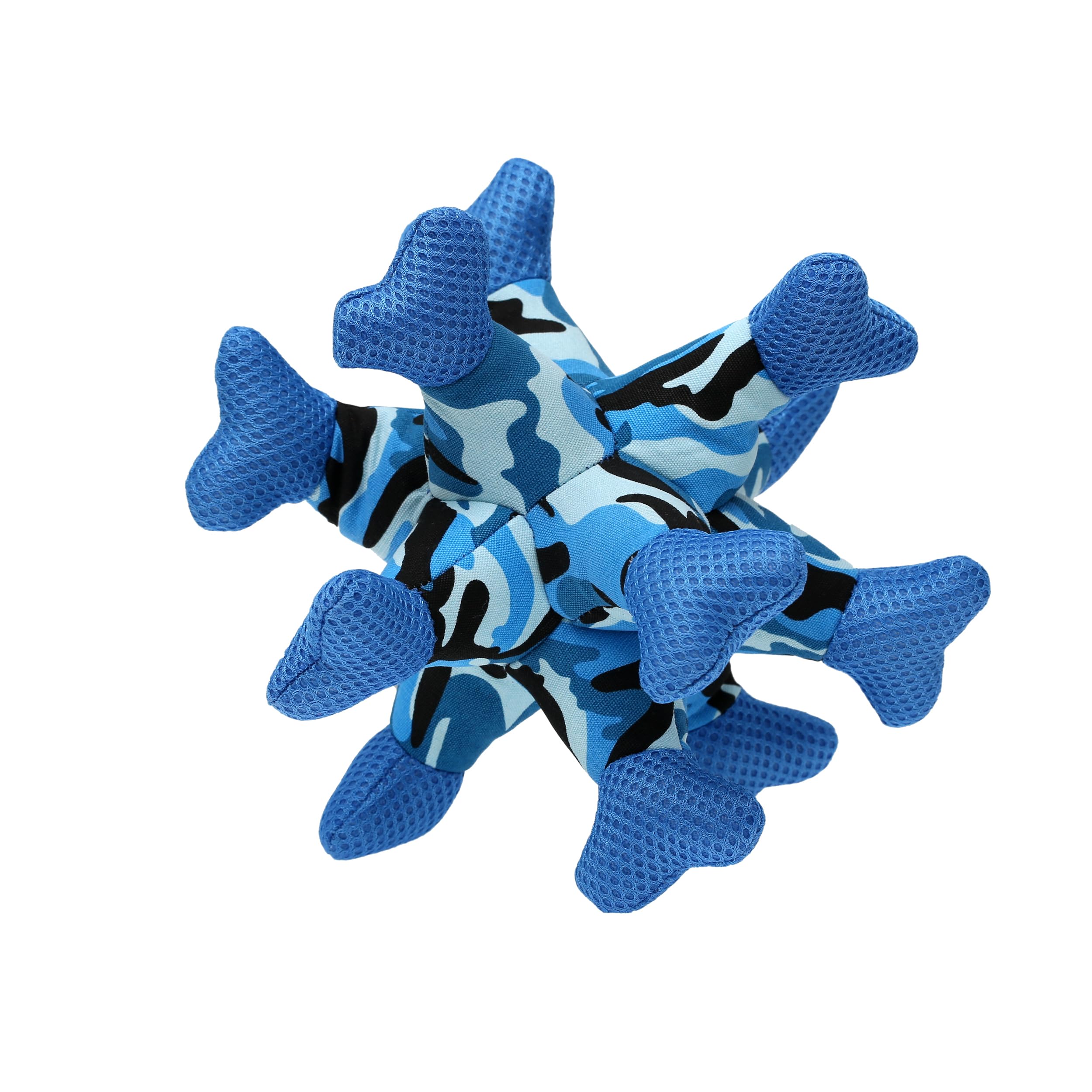 Qonline dog chew squeaky blue ball fetch encourages active play