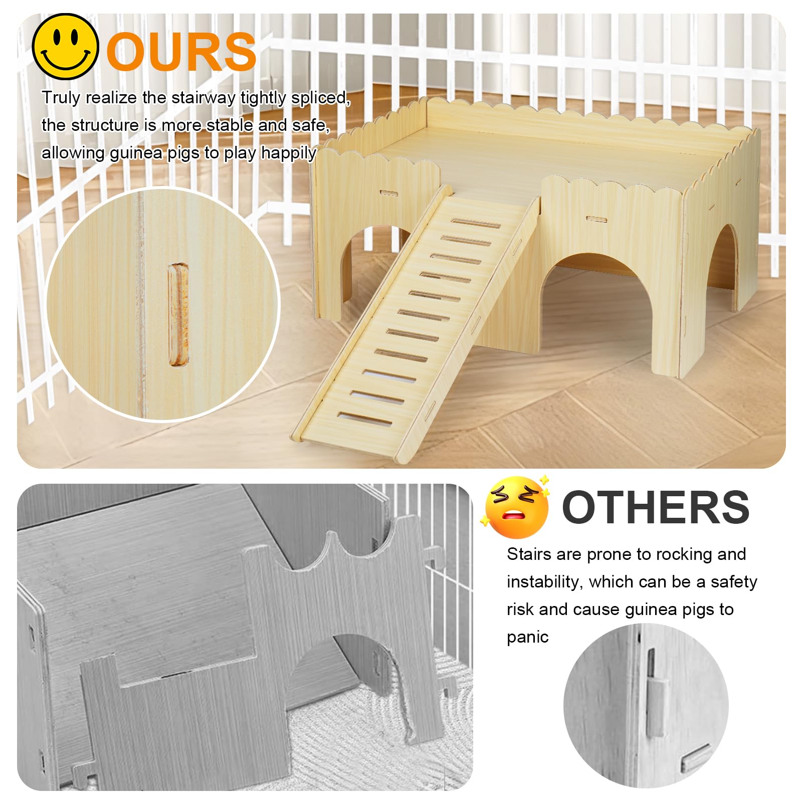 Qorviana durable wood with smooth surface ensures longevity and easy maintenance.
