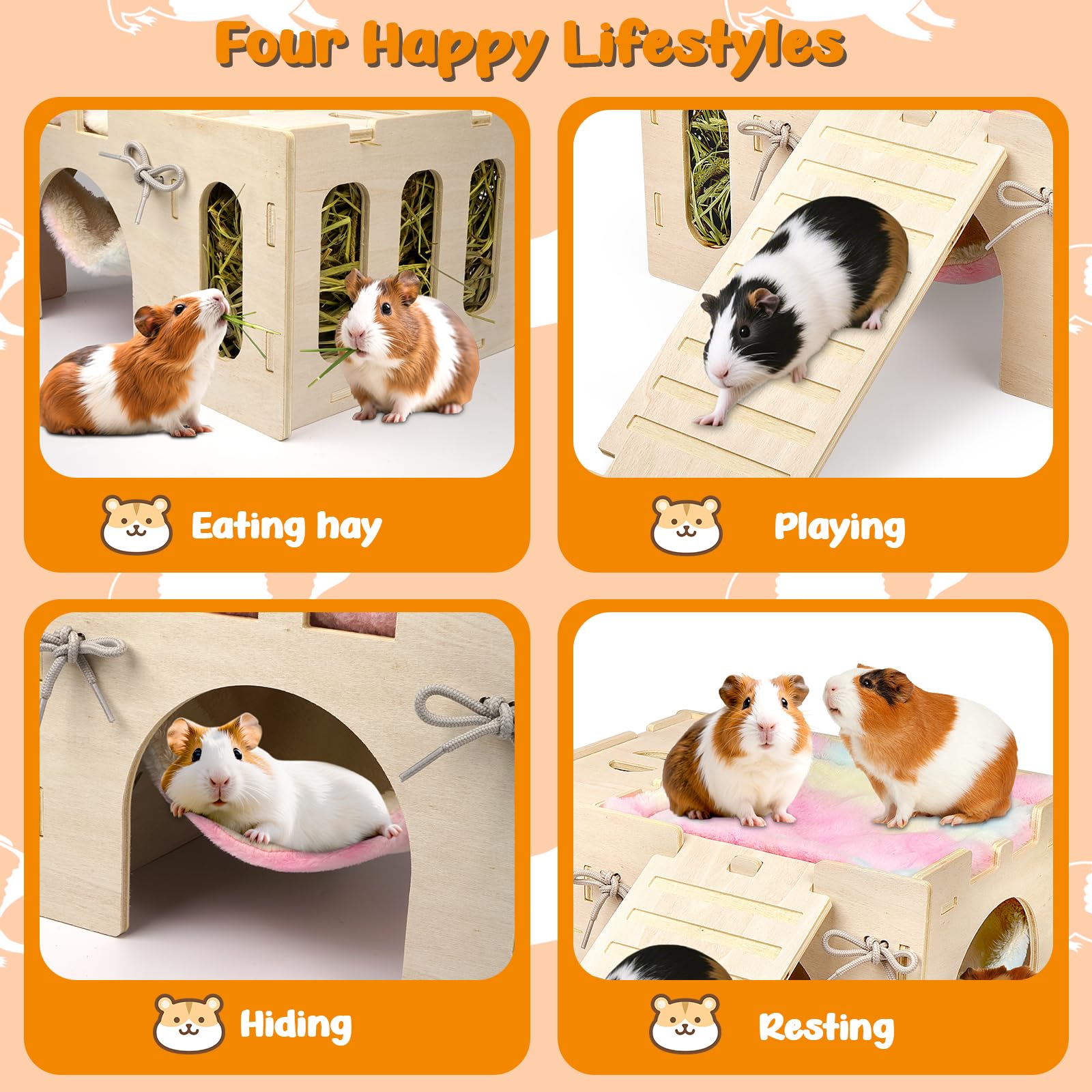 Qorviana versatile cage accessory suits rabbits, hamsters, and chinchillas.