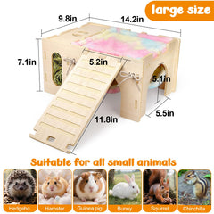 Qorviana guinea pig hay feeder with inside and outside access for flexible feeding.