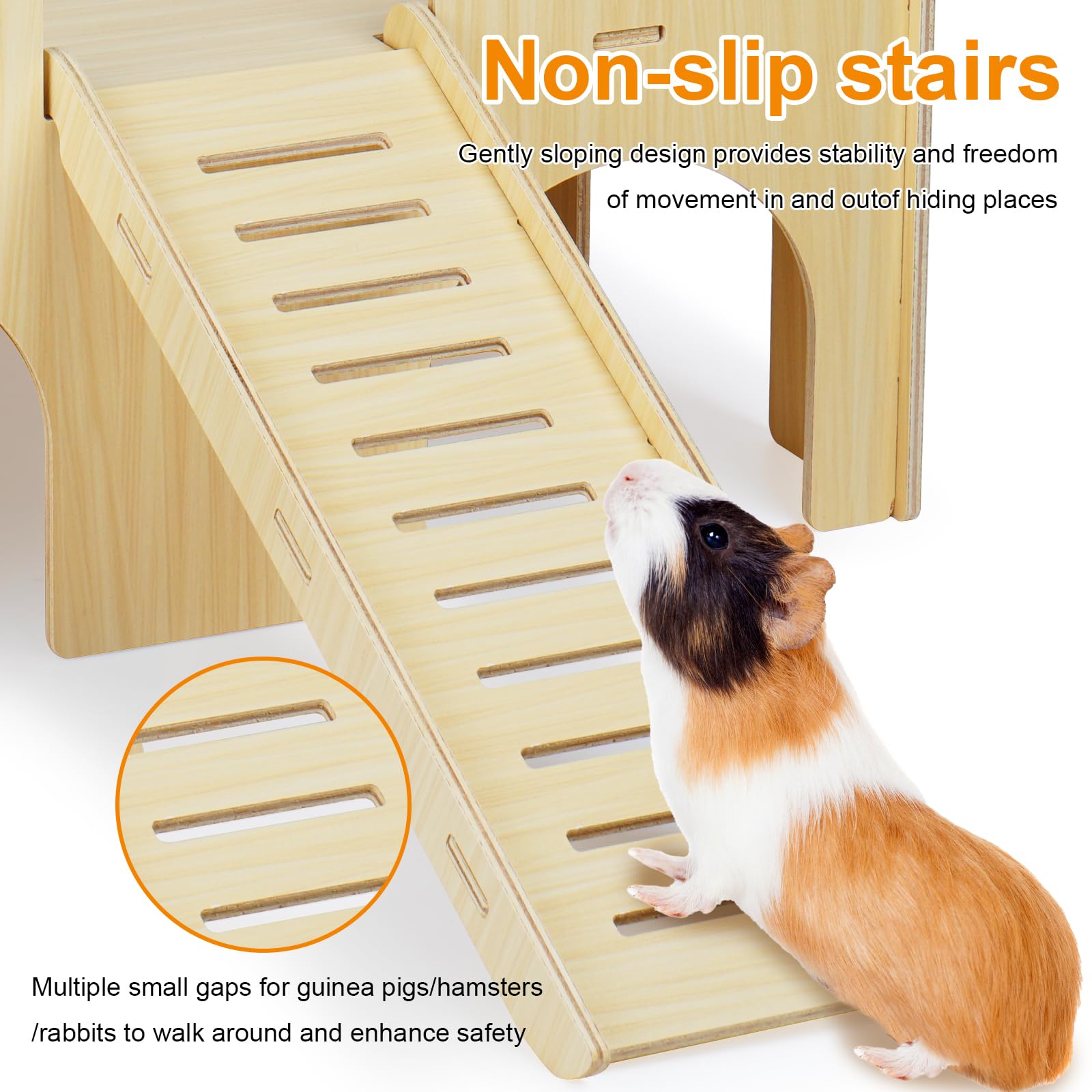 Qorviana large habitat dimensions fit guinea pigs, hamsters, and other small pets.