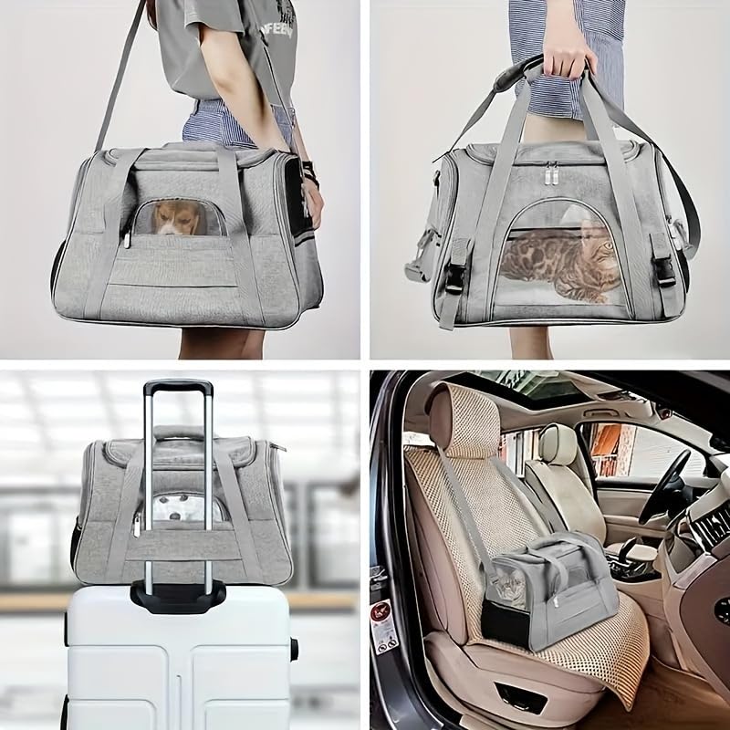 QQLe pet carrier dimensions 15 x 9 x 9 inches ensure a comfortable small-pet fit.