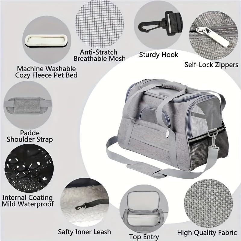 QQLe pet carrier folded-flat design saves space for under-bed storage.