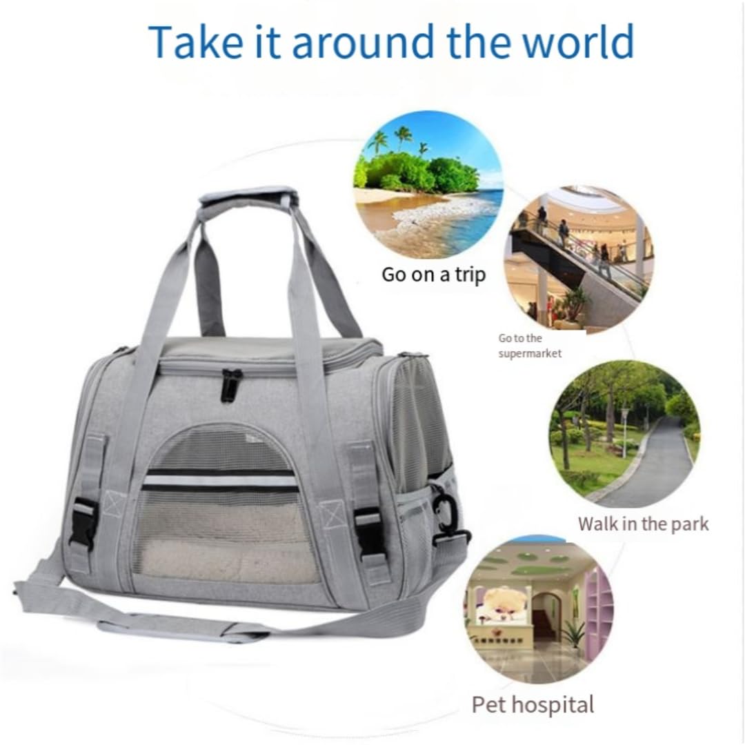 QQLe pet carrier washable fabric makes cleanup quick after adventures.