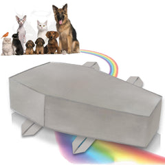 QQW Pet Casket biodegradable fabric exterior supports a dignified burial ceremony.