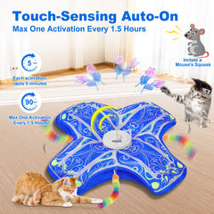 Qraxond tail plush image showing hide-and-seek motion to stimulate play.