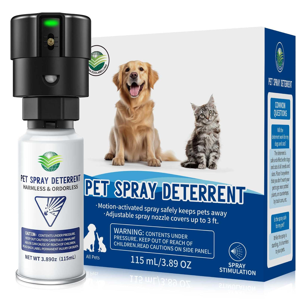 QSKUDP cat spray system front view, compact deterrent for pet-free zones.