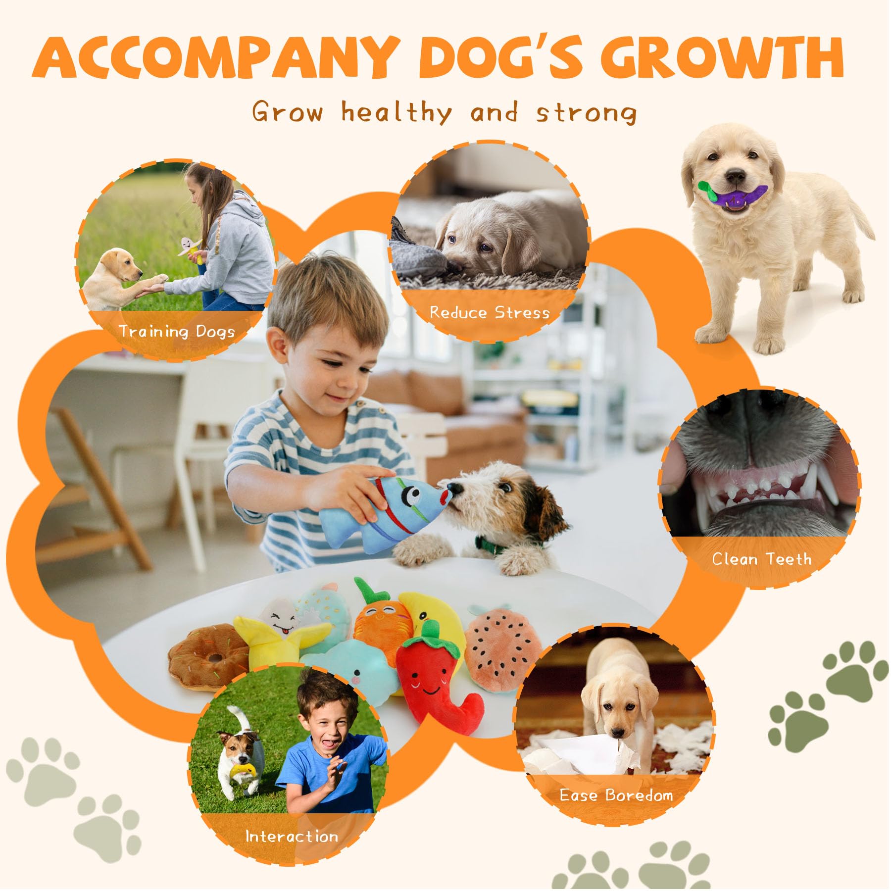 QTwoof Cheerful 20-Pack small-dog playscene supports safe teething relief.