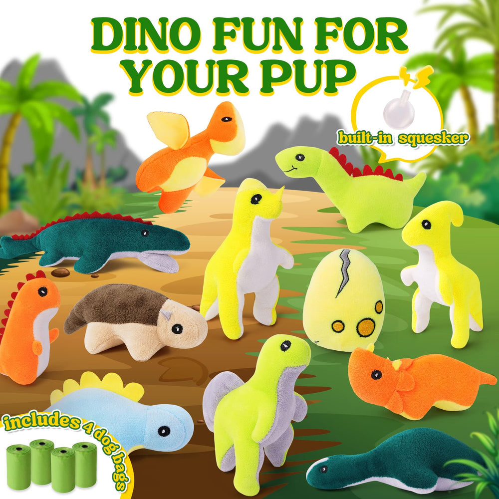 QTwoof squeaky dinosaur toy close-up showing vibrant color for engaging fetch