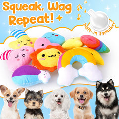 QTwoof weather stars plush squeaky toy sparks curiosity during playtime.
