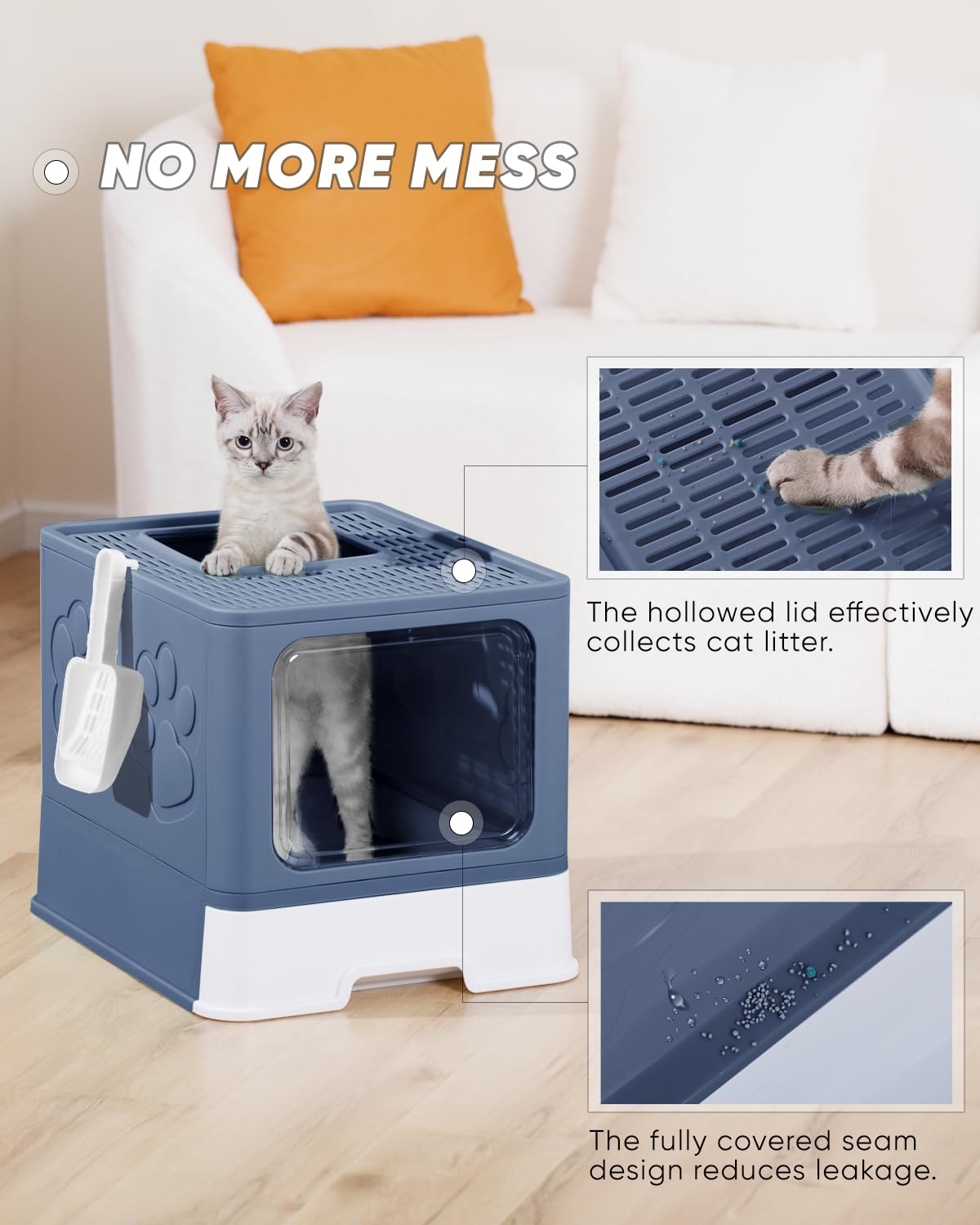 Qualasision foldable design makes storage and travel with cats easier.