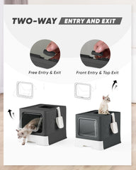 Qualasision odor-control litter box for quieter, cleaner homes.