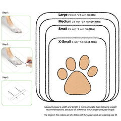 Quality Life Hack yellow dog boots on paw demonstrating secure fit for outdoor adventures