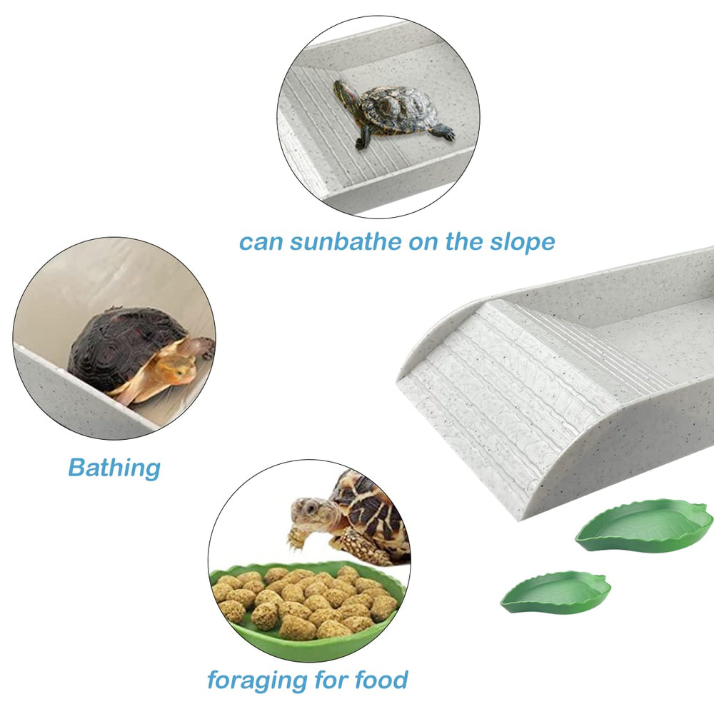 Quaocens leaf reptile bowl small provides a separate water option for habitats.