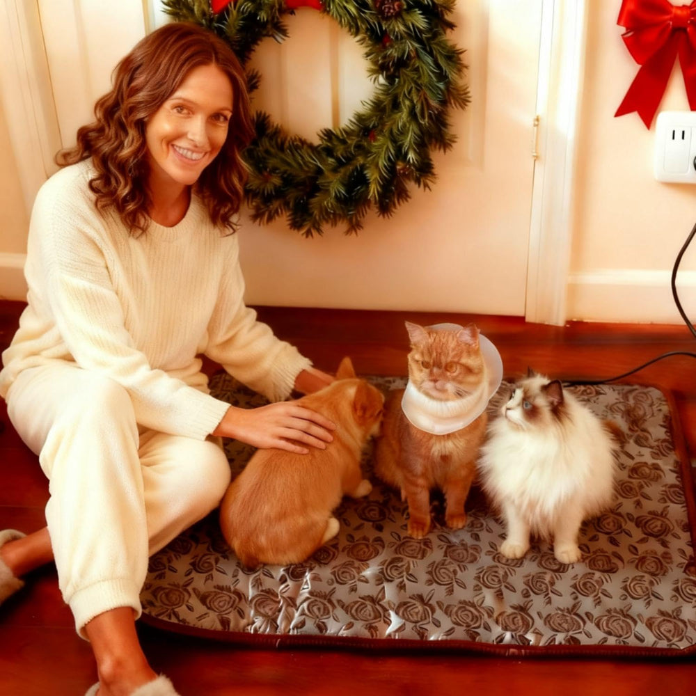 QUASILOVE cat heating pad built with sturdy construction for year-round use.