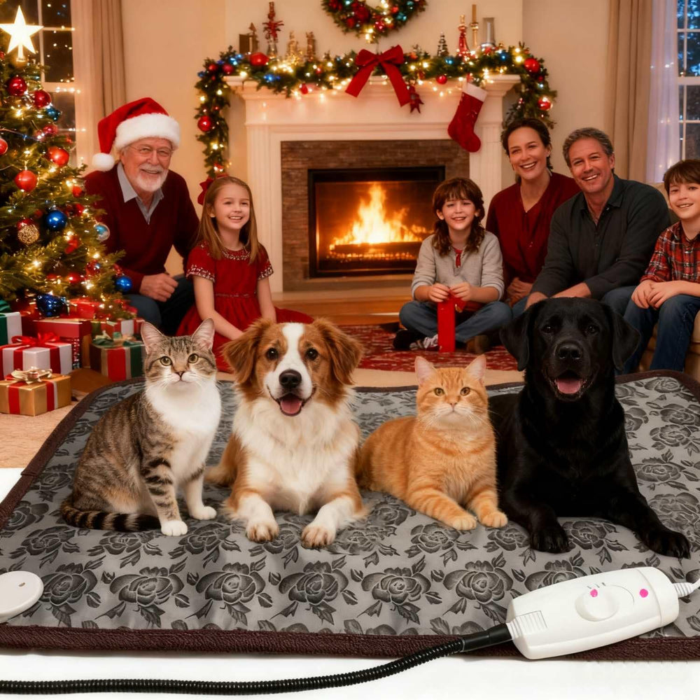 QUASILOVE heated dog bed in car use demonstrates travel warmth