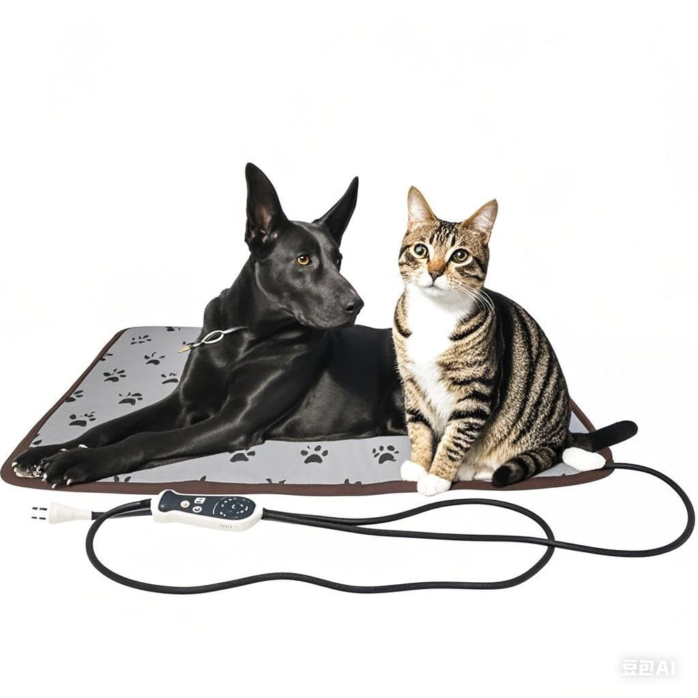 QUASILOVE puppy heating pad with digital display shows temperature control for cozy whelping warmth.