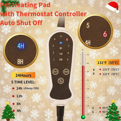 QUASILOVE temperature control highlights nine settings for precise warmth for pets.