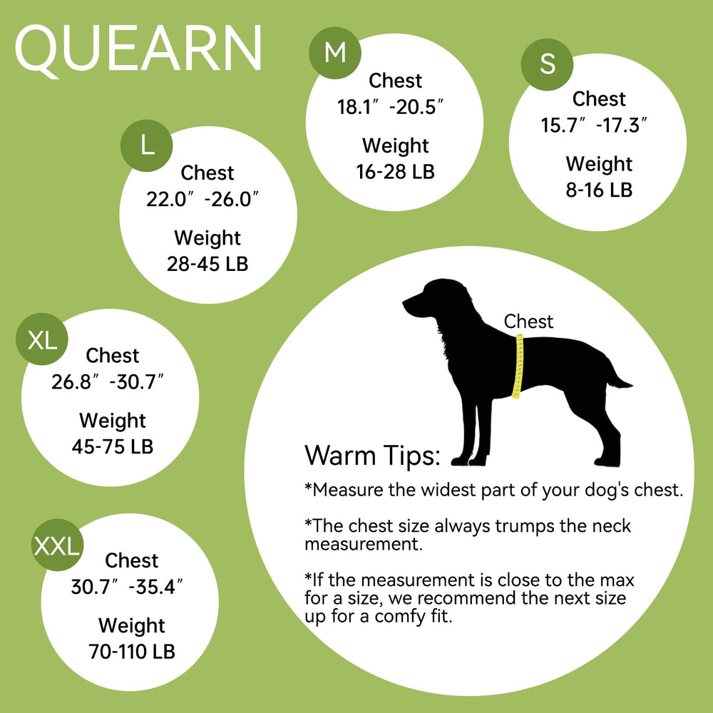 QUEARN machine-washable dog-suit for easy cleaning after use