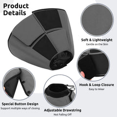 Queenmore adjustable Elizabethan collar closure for quick, secure fits.