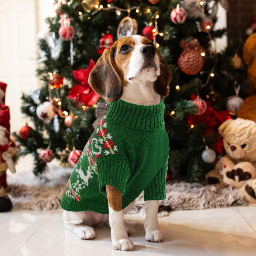 Queenmore dog Christmas sweater-elastic fit suits small breeds with comfortable stretch.