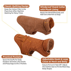 Queenmore dog coat leash-hole design enables secure close walks.