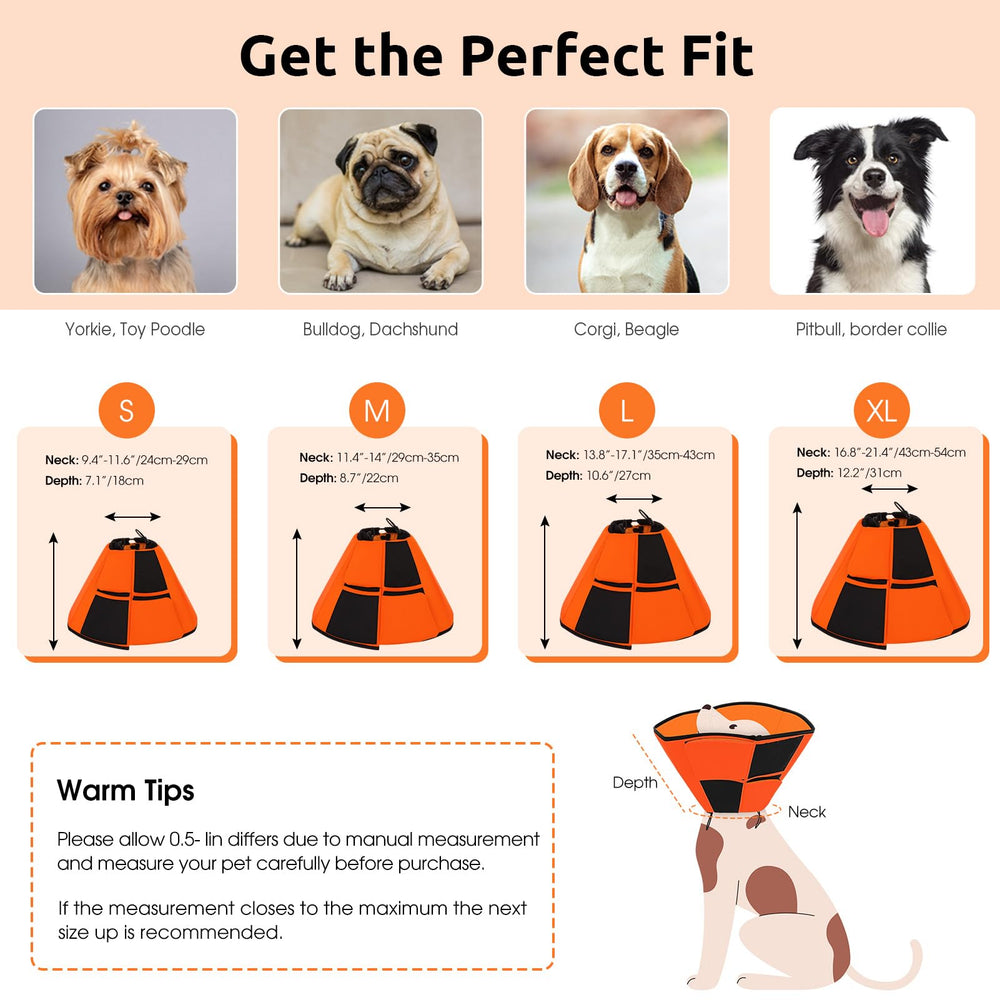 Queenmore orange cone adjustable-neck demonstrates easy fit for different sizes.