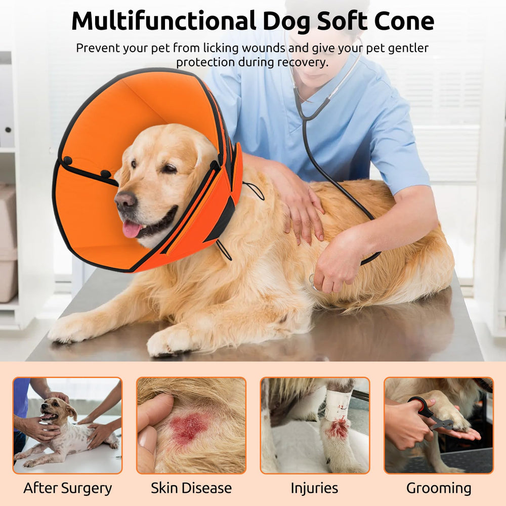 Queenmore orange cone with hook-and-loop closure for quick secure wear.