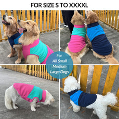 Queenmore dog fleece sweater back with leash-hole design for safety