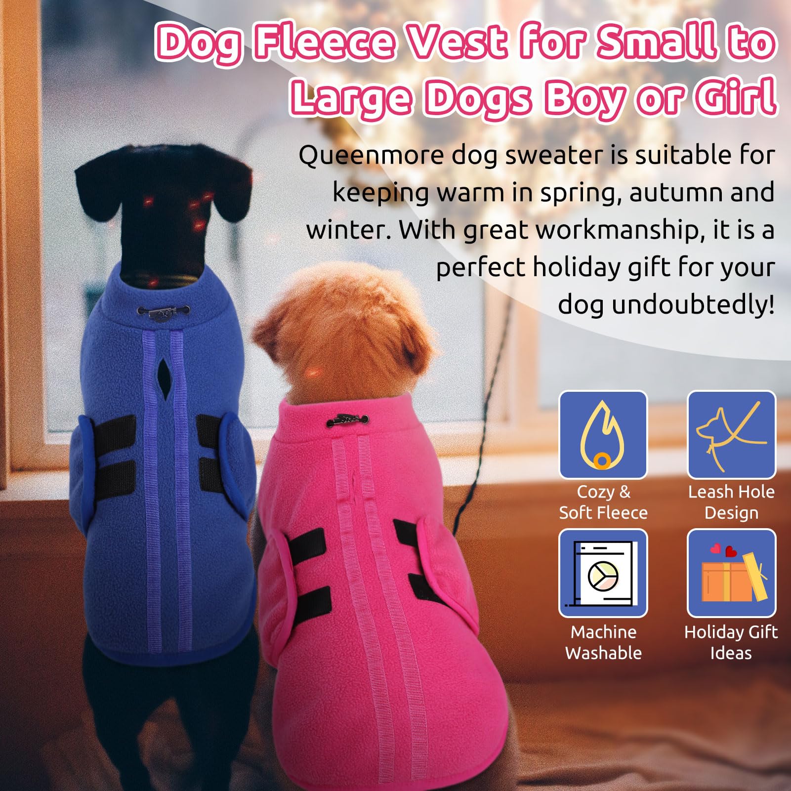 Queenmore dog jacket easy-care fabric suitable for machine washing