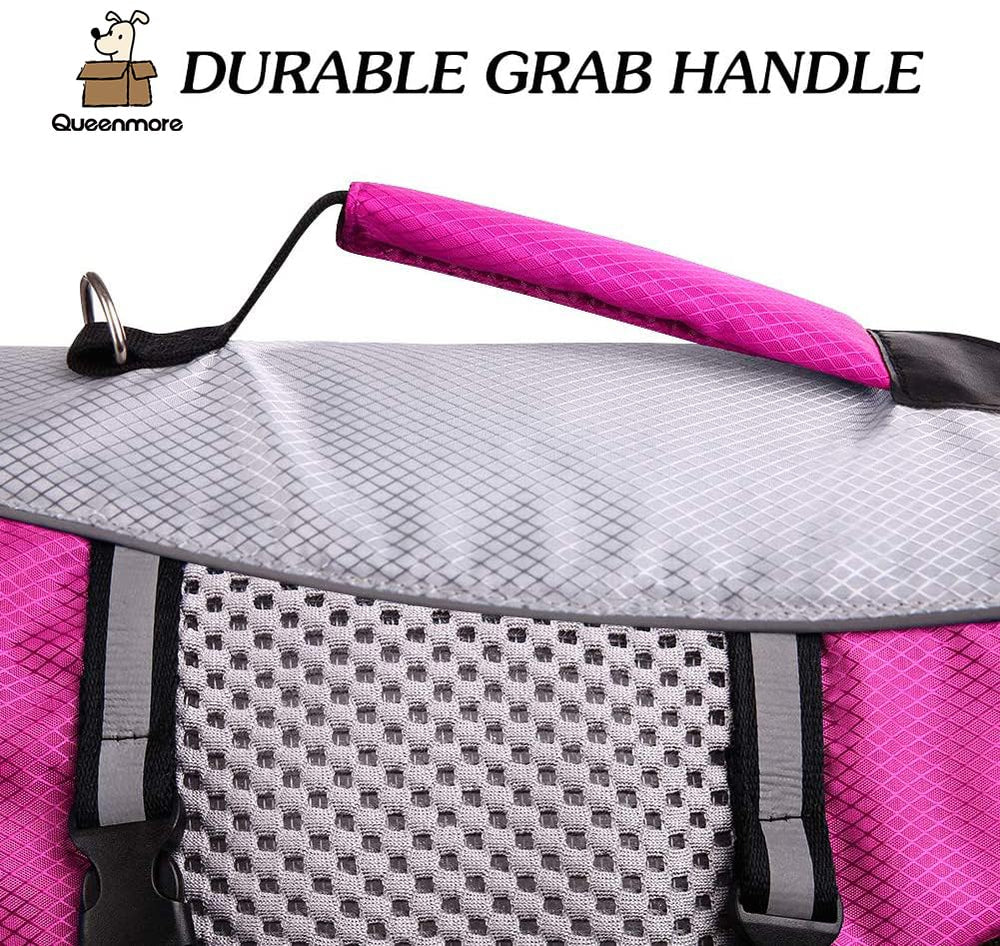 Queenmore life jacket dog grab handle enables quick rescue from water