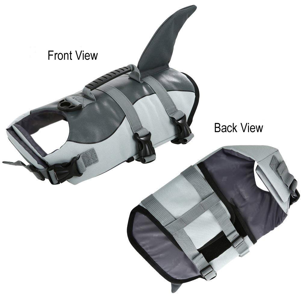Queenmore dog life jacket design provides neck, belly, back flotation