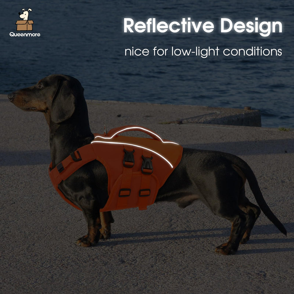 Queenmore life jacket with reflective strips boosts visibility at night