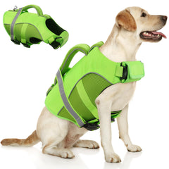 Queenmore dog life jacket with ribcage measurement guidance for a secure swimming fit.