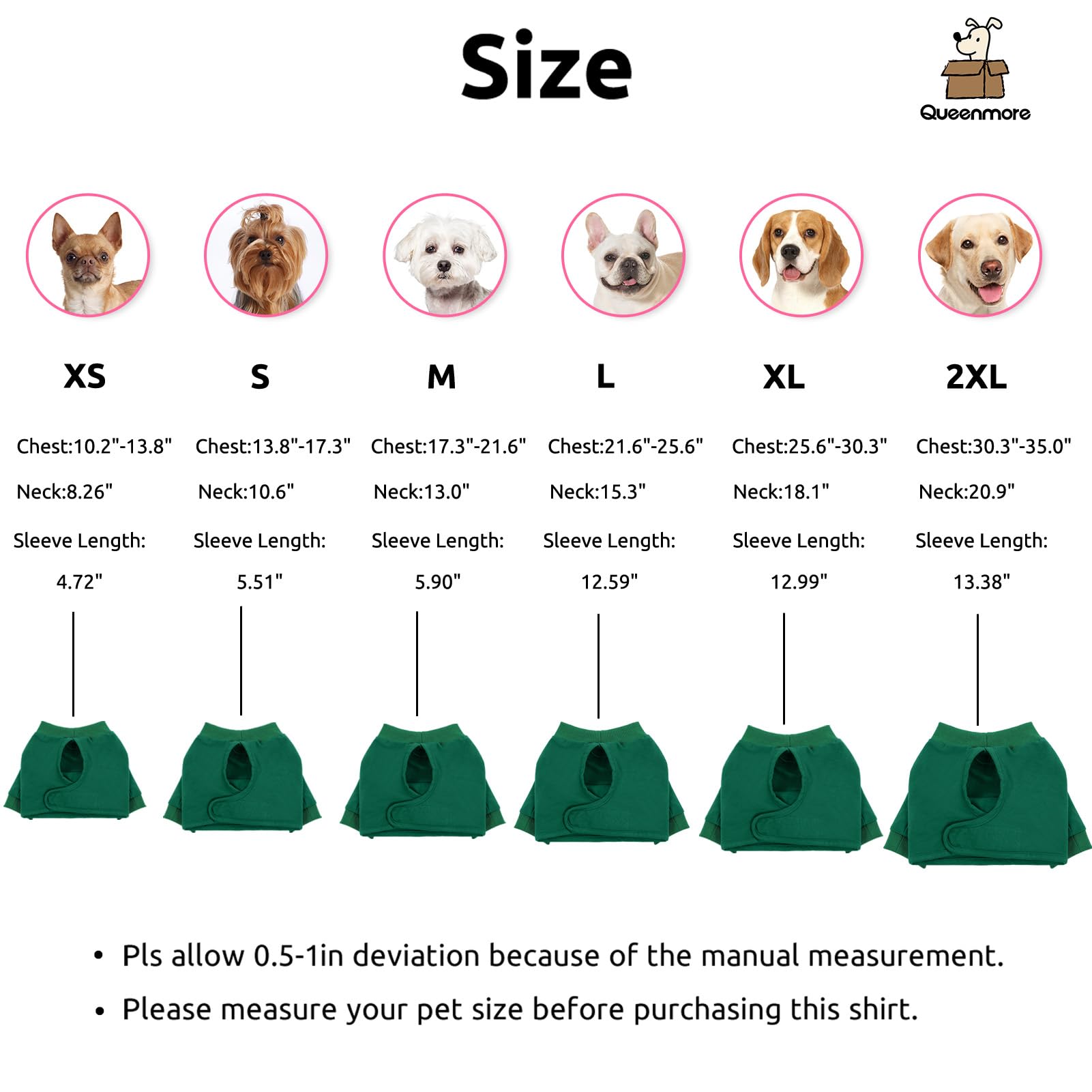 Queenmore dog recovery-suit-breathable-material keeps pets cool and comfortable during recovery.