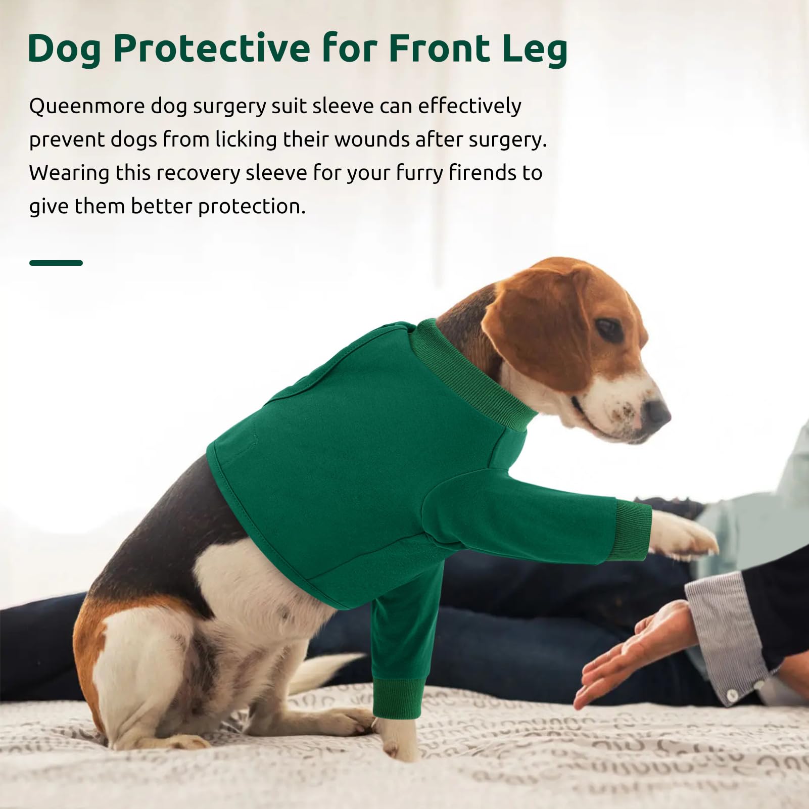 Queenmore dog recovery-suit-size-chart helps owners find the right fit.