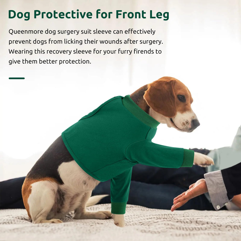 Queenmore dog recovery-suit-size-chart helps owners find the right fit.