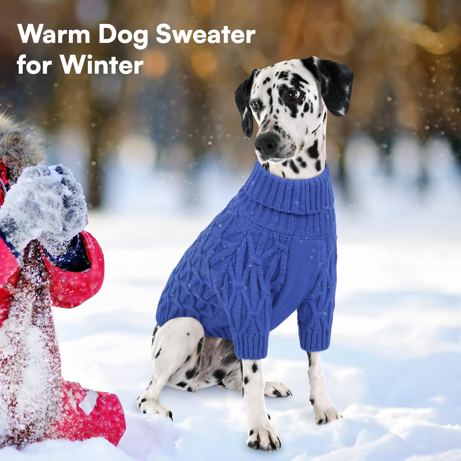 Queenmore dog sweater adjustable fit image highlighting flexible comfortable shape